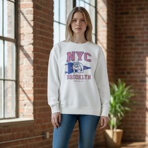 Sunset West - White NYC Brooklyn Sweatshirt